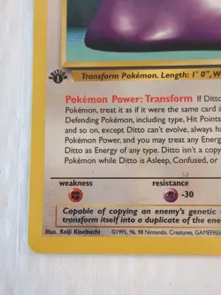 Pokemon TCG Ditto Fossil 18/62 Regular 1st Edition Rare - Image 4