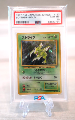 1997 Pokemon Japanese Jungle Scyther Holo #123 - PSA 10 Gem Mint - Image 1