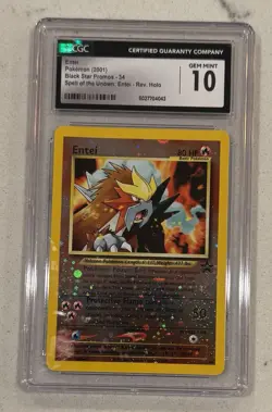 Pokemon Entei Reverse Holo 34 Black Star Promo CGC 10 - Image 1