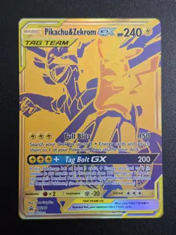 Pokemon TCG Pikachu & Zekrom GX SM248 Black Star Promo Full Art English - Image 1