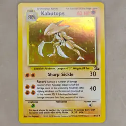 Kabutops 9/62 Fossil Holo Rare Pokemon TCG NM Near Mint - Image 1