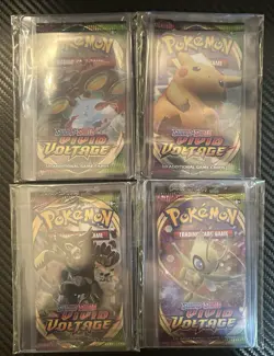 TCG - POKEMON SEALED 4X BOOSTER PACKS VIVID VOLTAGE ART SET SWORD & SHIELD - Image 1