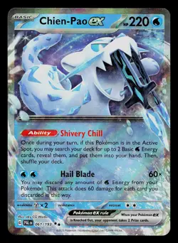 Pokemon Card - Chien-Pao ex Paldea Evolved 061/193 Double Rare SV Holo - Image 1