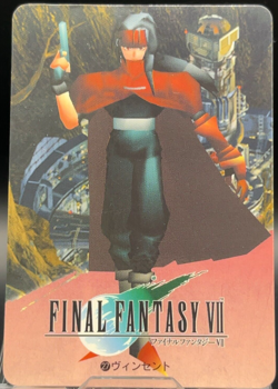 Vincent Valentine 27 Final Fantasy 7 VII Cards 1996 Bandai Square Japanese TCG - Image 1