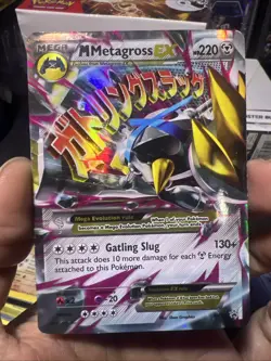 Pokemon TCG Mega-Metagross-EX Promo Card XY XY35 Holo Damaged - Image 1