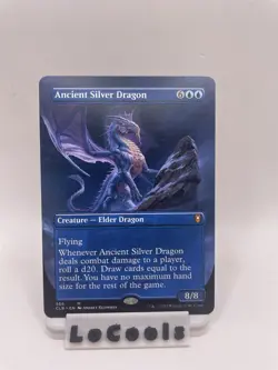 Ancient Silver Dragon 366 Borderless Battle for Baldur's Gate CLB MTG Magic - Image 1