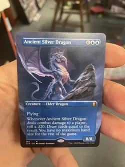 Ancient Silver Dragon 366 Borderless Battle for Baldur's Gate CLB MTG Magic - Image 5