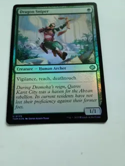 MTG Dragon Sniper - Foil - TDM - U - 0139 Near Mint+ Pack Fresh - Image 1