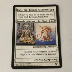 Rune-Tail Kitsune Ascendant x1 Saviors of Kamigawa NM Cond see front/ back pics - Image 1