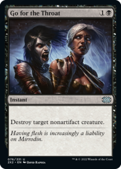 MTG - Go for the Throat - Double Masters 2022 - NM, English Magic FLAT RATE SHIP - Image 1