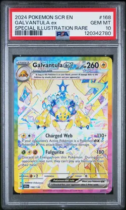 2024 POKEMON SCR EN-STELLAR CROWN SPECIAL ILLUSTRATION RARE GALVANTULA EX PSA 10 - Image 1