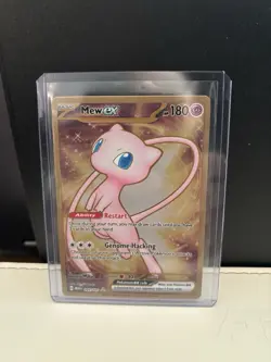 Pokemon TCG Gold Metal Promo Mew EX 205/165 Scarlet & Violet-151 - Image 1