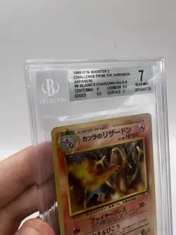 Blaine's Charizard Holo 1999 Pokemon Japanese Gym 2 #006 Beckett 7 Near Mint - Image 4