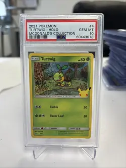 2021 POKEMON MCDONALD'S COLLECTION #4/25 TURTWIG HOLO - PSA 10 GEM MINT - Image 1
