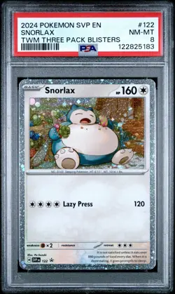 (PSA 8) Pokemon: Twilight Masquerade - Snorlax #SVP 122 [3-Pack Blister Promo] - Image 1