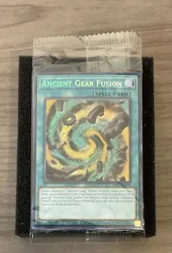 YUGIOH ANCIENT GEAR FUSION LDS1-EN090 SECRET LIMITED SEALED PROMO PACK NM - Image 1