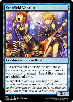 STARFIELD VOCALIST : MTG altered-art magic card : with sexy, anime lolitas! - Image 1