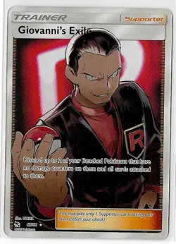 Pokemon Card TCG - Giovanni's Exile 67/68 Full Art Ultra Rare Hidden Fates - NM - Image 1