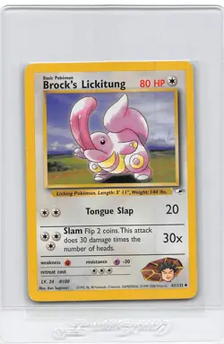 BROCK’S LICKITUNG 41/132 - Gym Heroes - VINTAGE WOTC Pokemon Card - NM/LP - Image 1