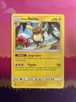 Pokemon Card Alolan Raichu Crimson Invasion Rare 31/111 Near Mint - Image 1