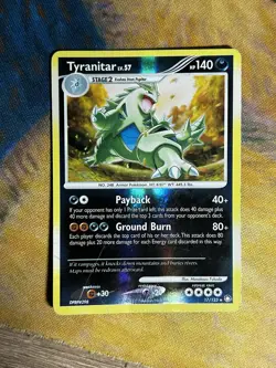 Tyranitar 17/123 Reverse Holo Rare DP Mysterious Treasures Pokemon Card HP - Image 2