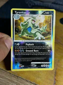 Tyranitar 17/123 Reverse Holo Rare DP Mysterious Treasures Pokemon Card HP - Image 3