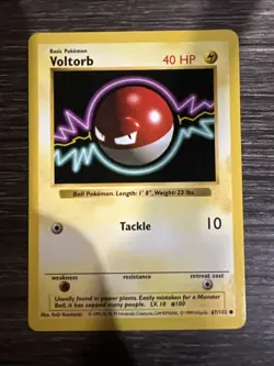 VOLTORB - 67/102 - Base Set - Pokemon Card - 1999 - WOTC - Non-Holo - EXC-NM - Image 1