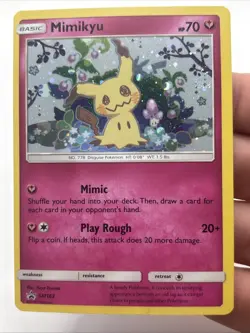 Mimikyu Promo SM163 Team Up Blister Pokemon Card Sun & Moon Holo - Image 1