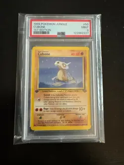 Pokemon Card 50/64 Cubone 1st Edition Jungle English - PSA 9 NEW CERT - Image 1