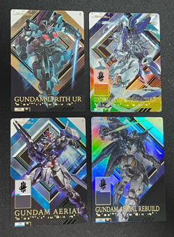 Gundam Card Collection THE WITCH FROM MERCURY UR 4Set GUNDAM AERIAL BANDAI - Image 1