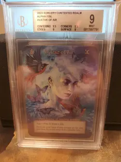 Avatar of Air Foil Sorcery Contested Realm Alpha Edition BGS 9 MINT - Image 1