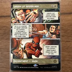 Origin of Spider-Man 0218 ~ **Borderless** Rare MTG Marvel Spider-Man - Image 1