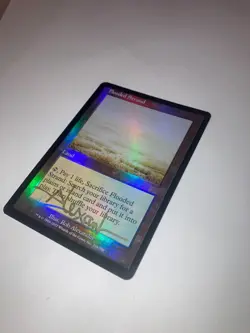 MTG Flooded Strand, FOIL, Signed, Onslaught, NM+, Magic the Gathering 2002 - Image 4