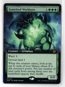 MtG EOE Famished Worldsire #341 Extended Art Non-Foil - Image 1