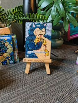 food tokenX1 Altered Art Hand Painted MTG Magic Gathering pokemon Snorlax horror - Image 3