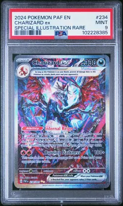 2024 POKEMON PAF EN-PALDEAN FATES SPECIAL ILLUSTRATION RARE CHARIZARD EX PSA 9 - Image 1