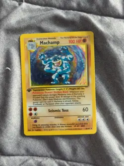 Pokemon TCG Machamp Holo Rare 1st Edition unlimited edition Base Set - Image 2