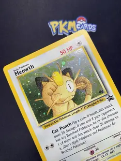 Pokemon TCG Meowth 10 Black Star Promo Holo LP. - Image 2