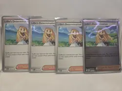 4x Lillie's Determination 119/132 - English Mega Evolution - Pokemon TCG PLAYSET - Image 1