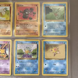 Lot Of 9 1999-2000 Vintage Pokemon Cards In Binder Sheet - Image 2