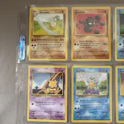 Lot Of 9 1999-2000 Vintage Pokemon Cards In Binder Sheet - Image 5