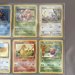 Lot Of 9 1999-2000 Vintage Pokemon Cards In Binder Sheet - Image 2