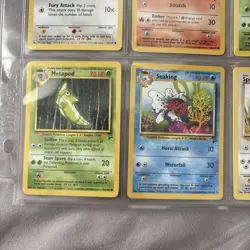 Lot Of 9 1999-2000 Vintage Pokemon Cards In Binder Sheet - Image 5
