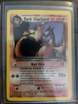 Pokemon 1st Edition Dark Charizard TCG Non-Holo Rare Card 21/82 - Image 1