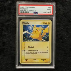 Pokemon EX Smaragd Pikachu PSA 9 Mint German Karten Cards Sammlung - Image 1