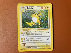 Raichu 14/102 Base Set Unlimited 1999 Holo WOTC Pokemon Card TCG - LP NM - Image 1