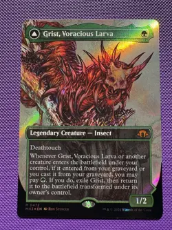 Grist, Voracious Larva (Borderless) (Textured Foil) Modern Horizons 3 Foil - Image 1