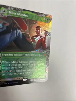 Miles Morales Borderless Foil MTG Spiderman #0211 - Image 2