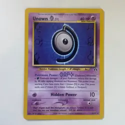 Unown [D] 47/75 Neo Discovery Unlimited Uncommon Pokemon Light Play+ - Image 3