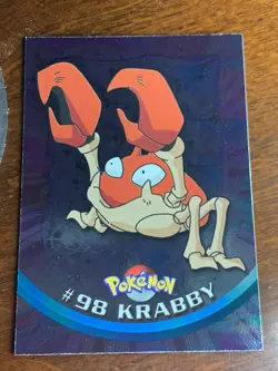 2000 Topps Pokemon TV #98 Krabby B Silver Foil FREE COMBINED SHIP - Image 1